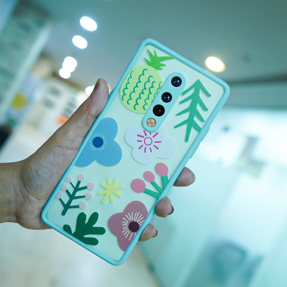 Floral Print Hybrid Matte Anti-shock Case - OnePlus