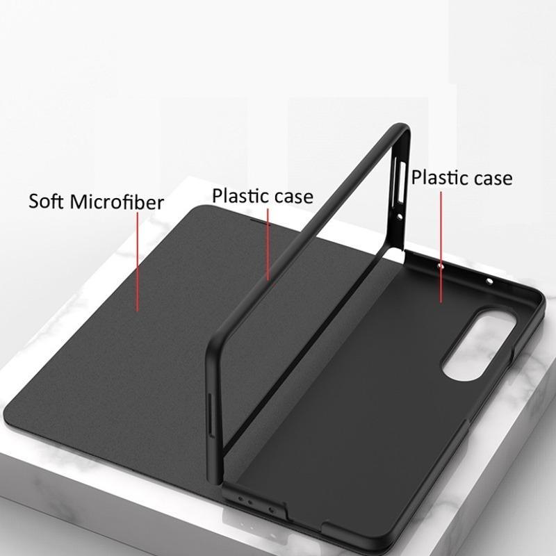 Galaxy Z Fold3 Premium Striped Glass Flip Case