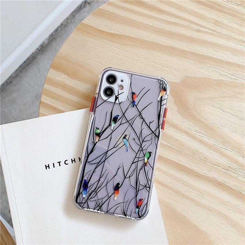 Graffiti Birds Transparent Soft Case