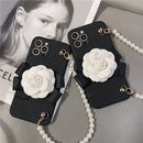 Knot Floral Pop Socket Case With Pearl Bracelet