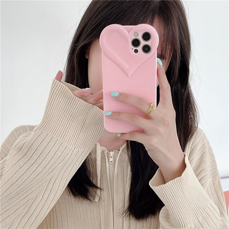 3D Love heart Camera Protective Case