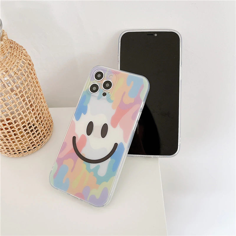 Rainbow Cartoon Smiley Phone Case