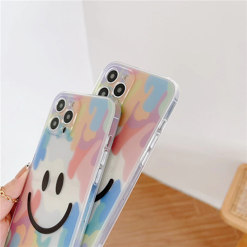 Rainbow Cartoon Smiley Phone Case