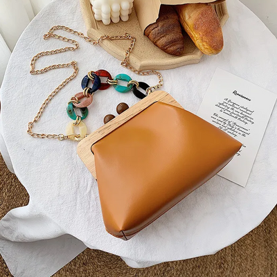 Wooden Frame Boho Sling bag