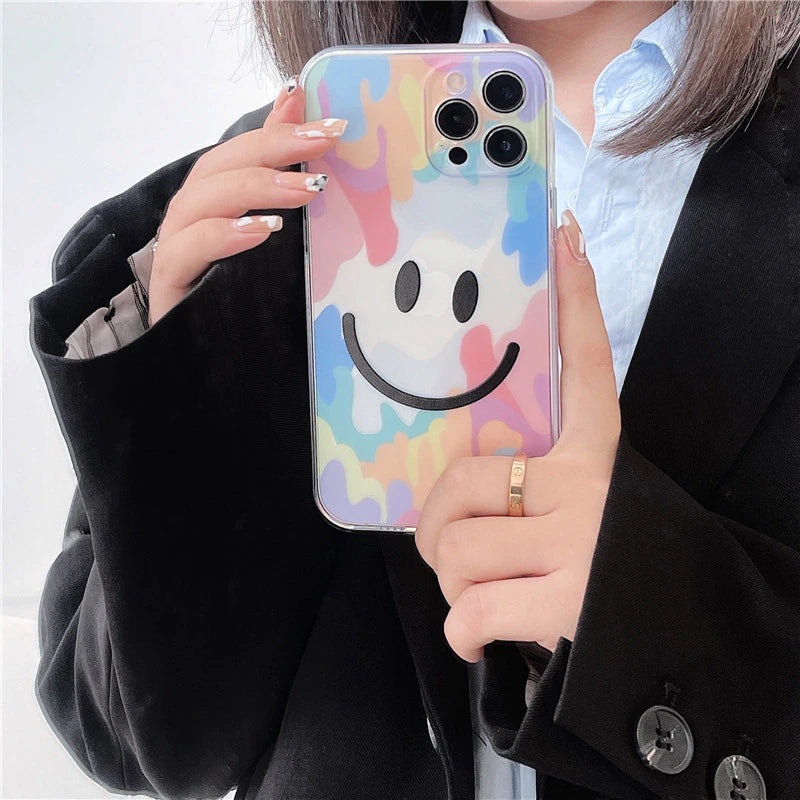 Rainbow Cartoon Smiley Phone Case