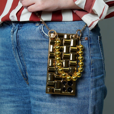 Lanyard Metal Beads Bracelet Case - Samsung