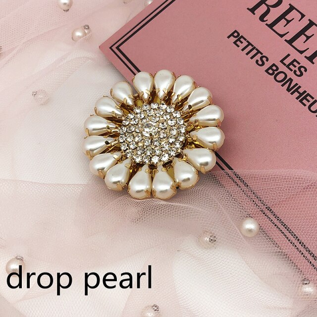 Pearl Flower Rhinestone Pop Socket