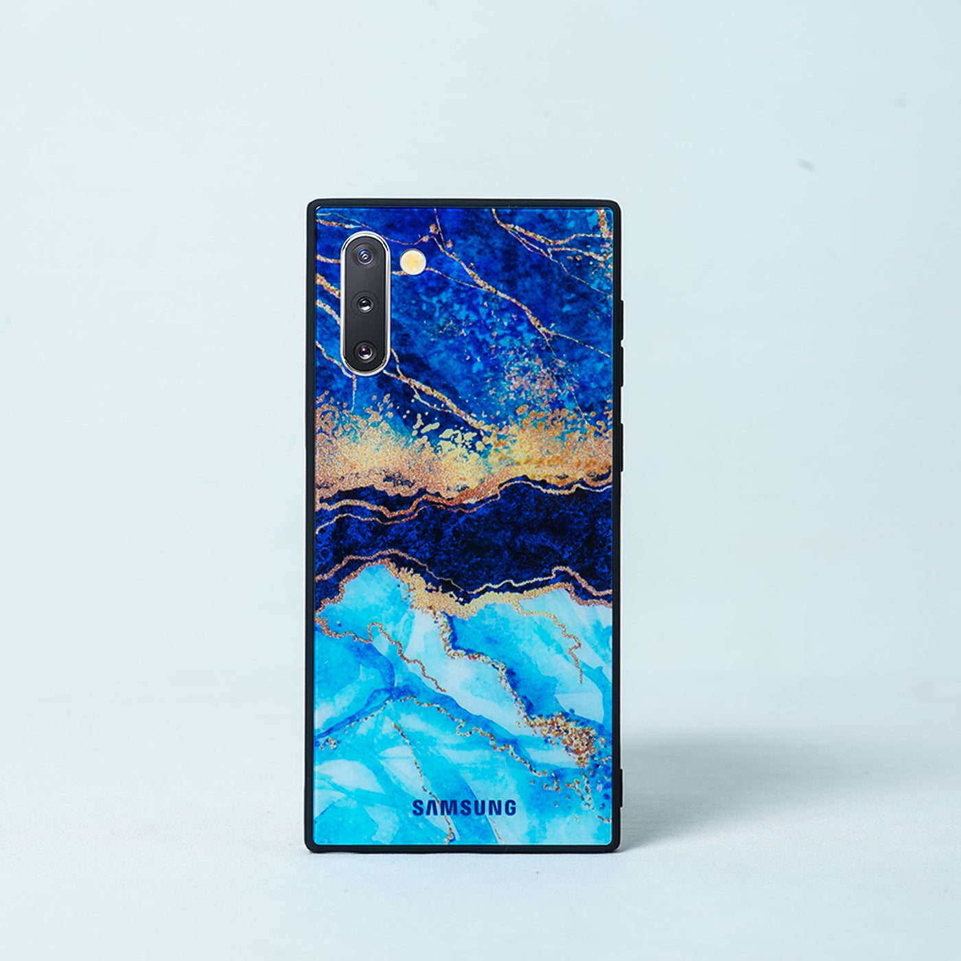 Dark Ocean Pattern Glass Back Case - Samsung
