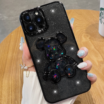 Glitter 3D Bear Protective Case