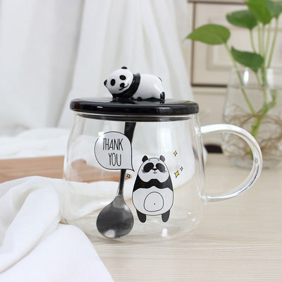 Playing Panda Transparent Cup
