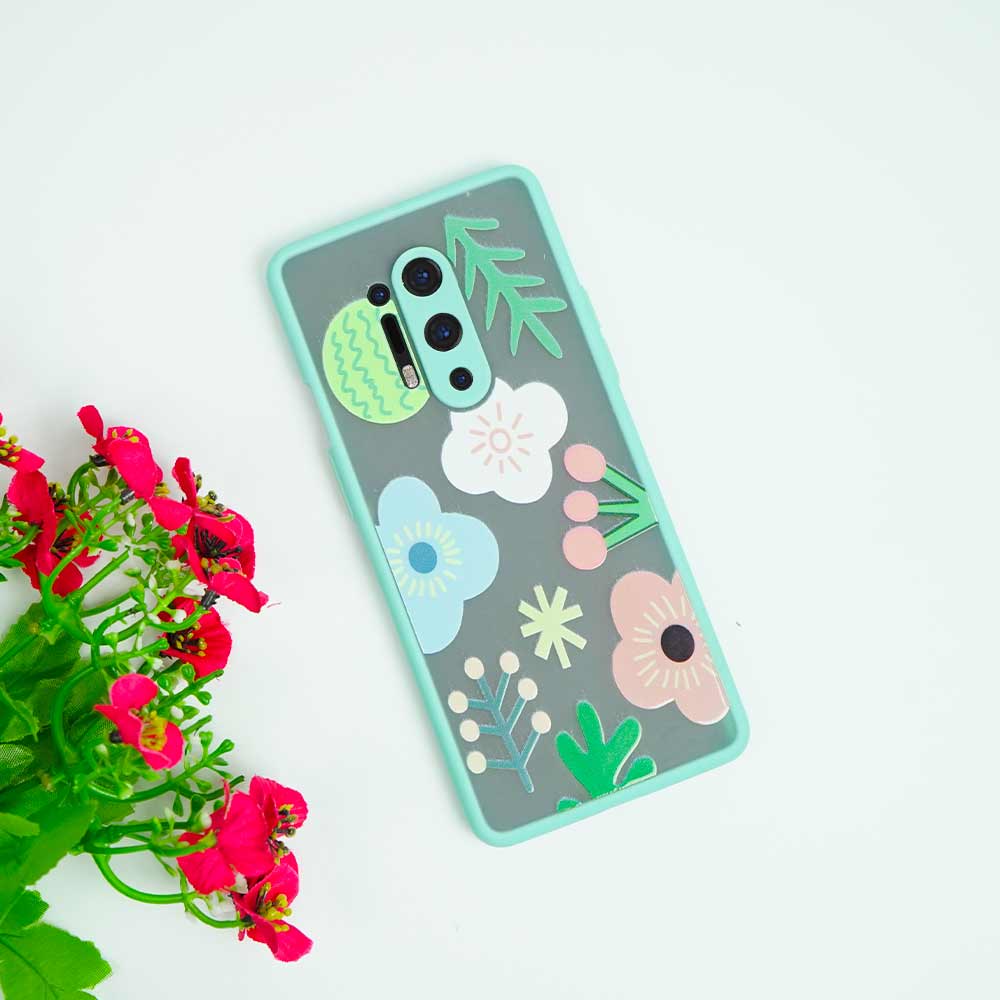 Floral Print Hybrid Matte Anti-shock Case - OnePlus