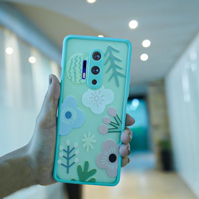 Floral Print Hybrid Matte Anti-shock Case - OnePlus