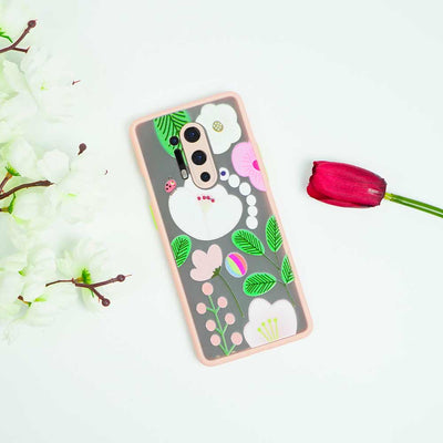 Floral Print Hybrid Matte Anti-shock Case - OnePlus