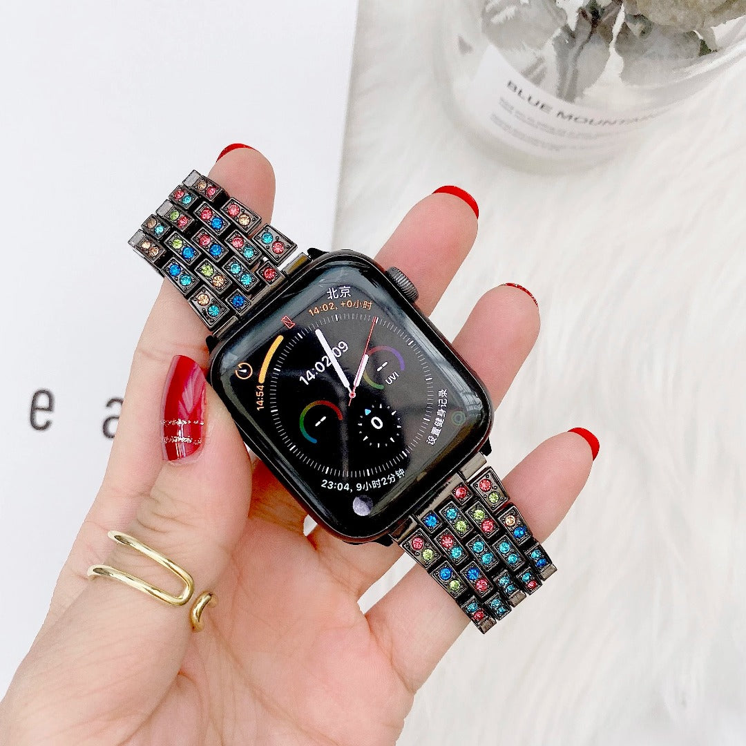 Multicolor Diamond Bracelet for Apple Watch