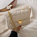 Rhombus Vintage Leather Crossbody Bag