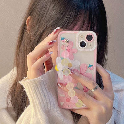 Sunflower Print Case with Bracelet