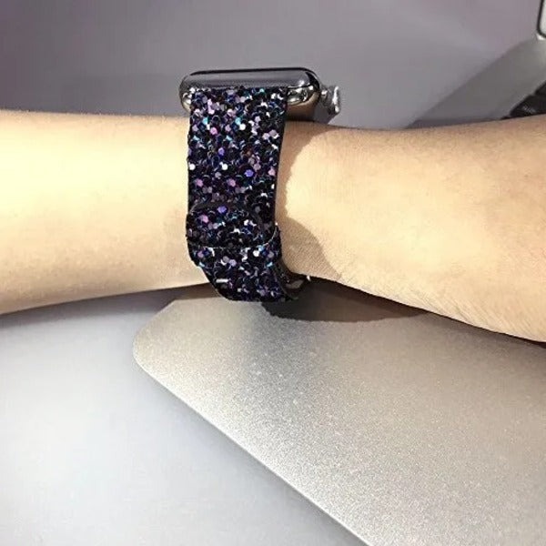 Sparkling Glitter Band for Apple Watch  [38/40/41MM] - Black