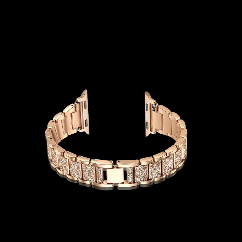 Rose gold diamond apple watch band sale