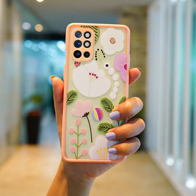 Floral Print Hybrid Matte Anti-shock Case - OnePlus