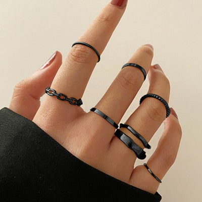 7 Piece Minimalist Ring Set For Women