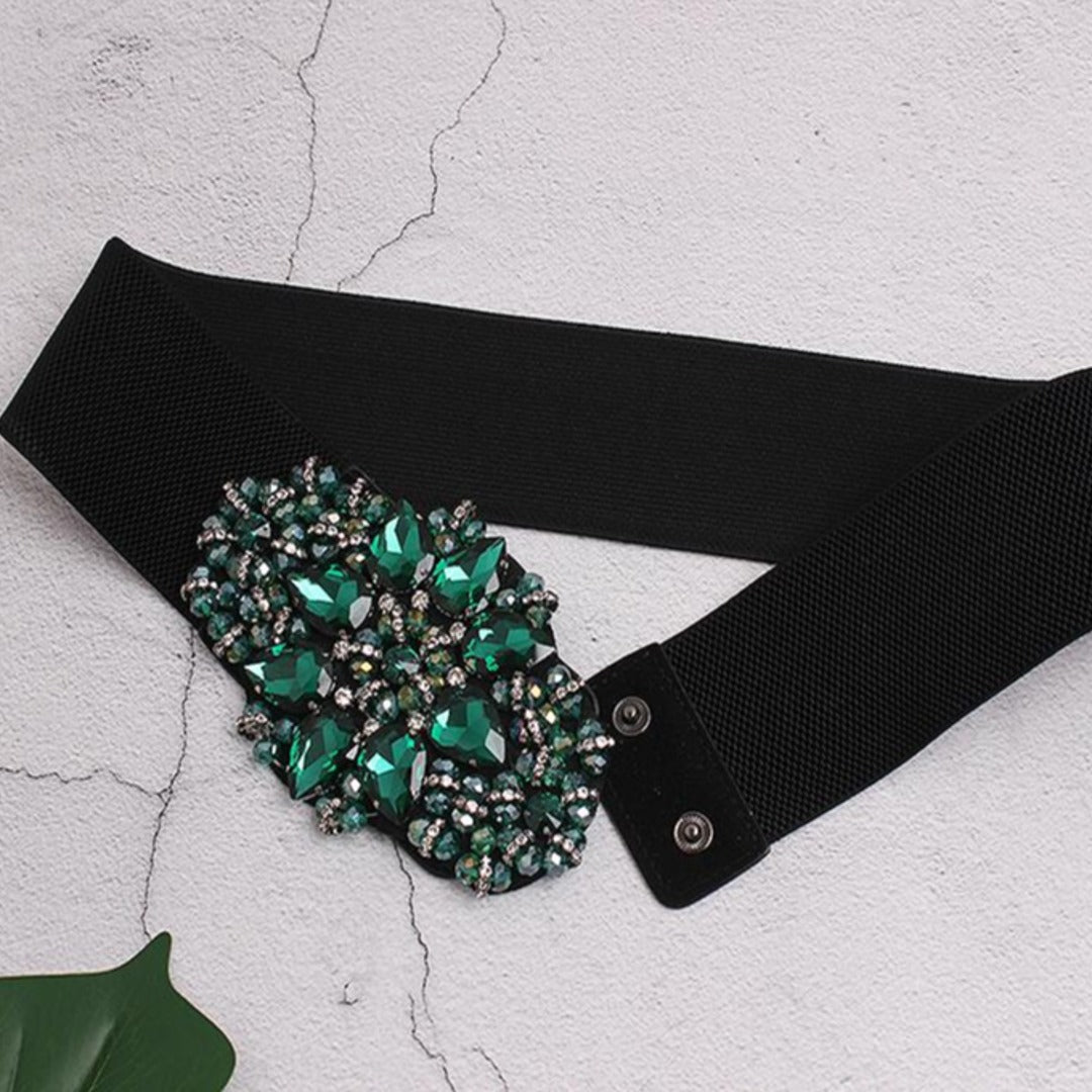 Wide Rhinestone Waist Belt Peeperly