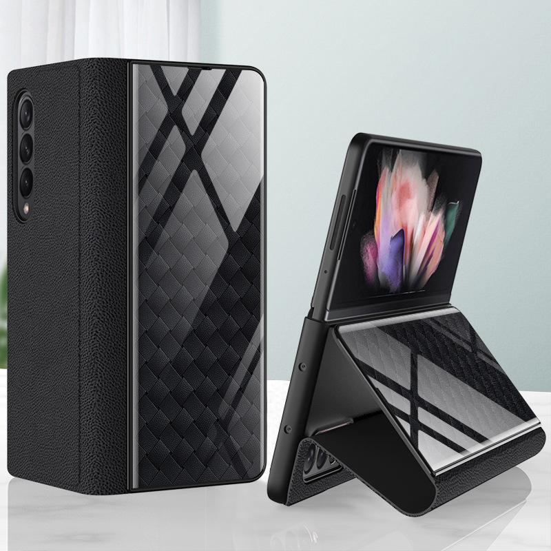 Galaxy Z Fold3 Check Pattern Glass Flip Case