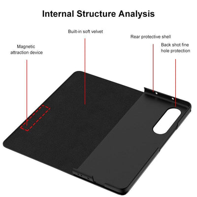 Galaxy Z Fold3 Check Pattern Glass Flip Case