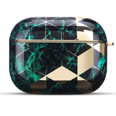 Luxury Gold Green Marble Case - AirPods Pro