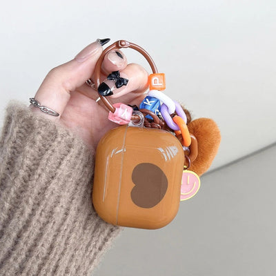 Luxury Heart Brown Case - Airpods 3