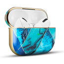Luxury Gold Blue Marble Case - AirPods Pro