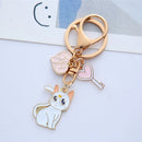 Heart Key Cat Keychain