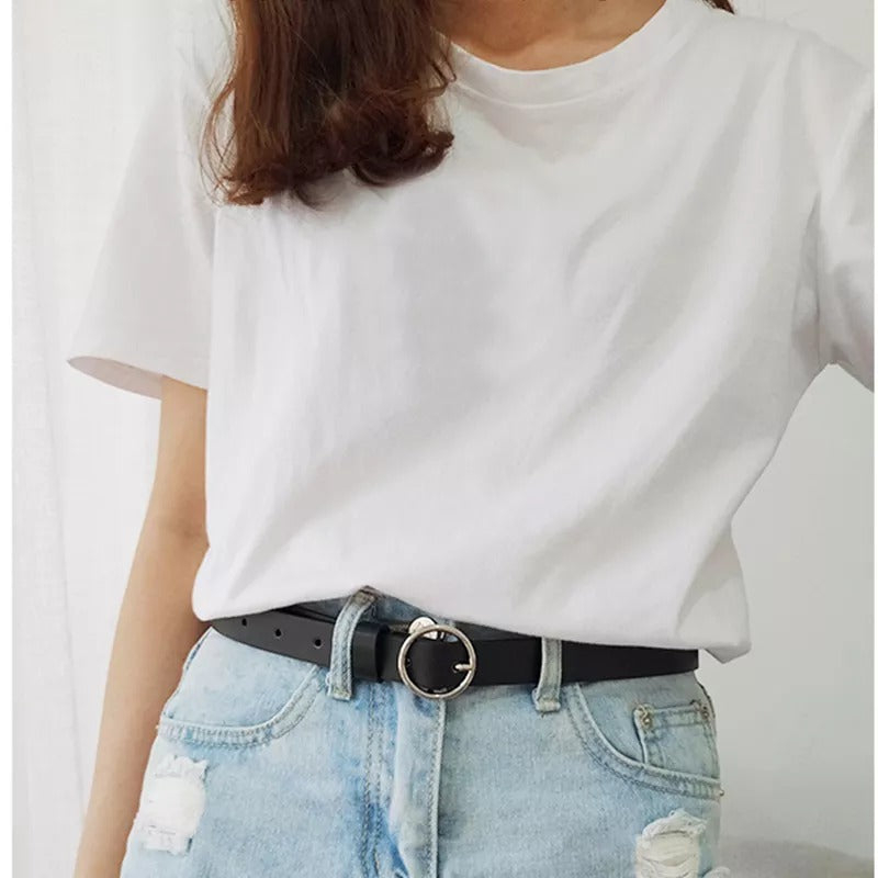 Black Solid Waist Belt