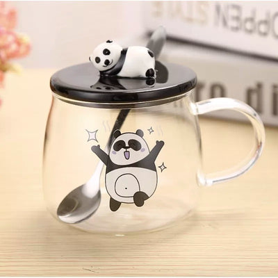 Panda coffee mug with lid