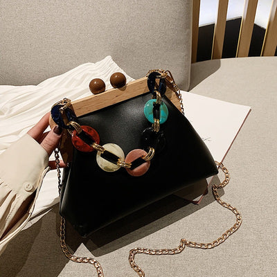 Wooden Frame Boho Sling bag