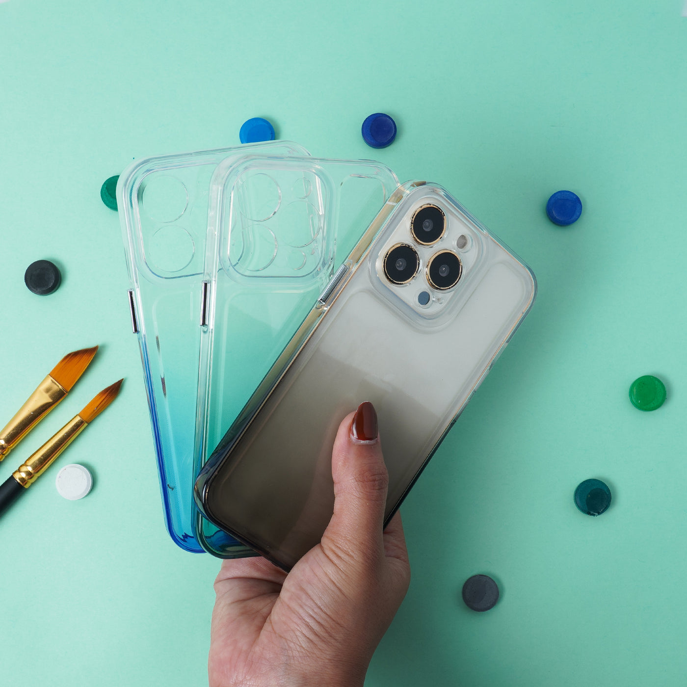 Ombre Pattern Colorful Clear Case