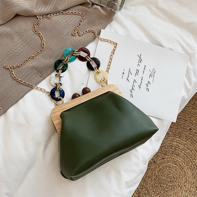Wooden Frame Boho Sling bag