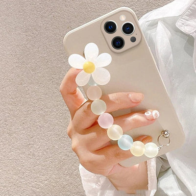 Soft Silicone Case with Crystal Flower Bracelet