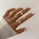6 Pieces Minimalist Finger Rings Set