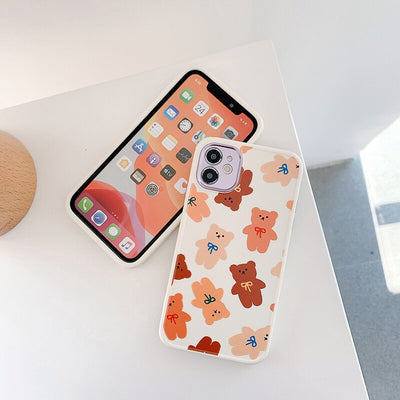 Cartoon Print Silicone Case with Camera Protection