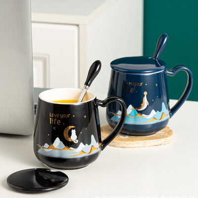 Love Your Life Cute Coffee Mug with Lid