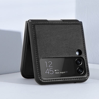 Galaxy Z Flip3 Luxury Leather Kickstand Case