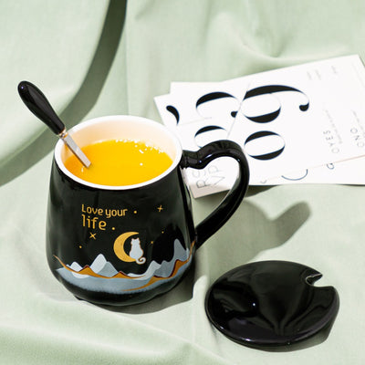 Love Your Life Cute Coffee Mug with Lid