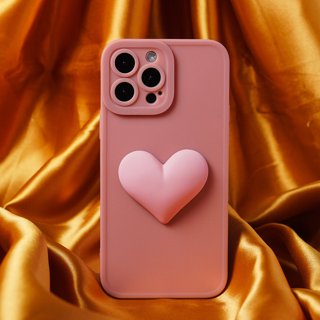3d Love Heart Soft Phone Case