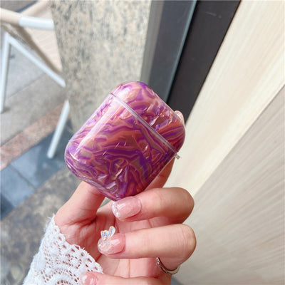 Luxury Pink Shiny Marble Case - AirPods 1/2
