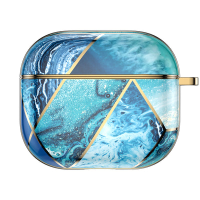 Luxury Gold Blue Marble Case - AirPods 3