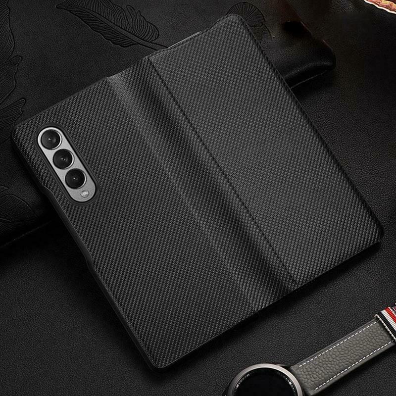 Galaxy Z Fold3 Carbon Fiber Leather Case