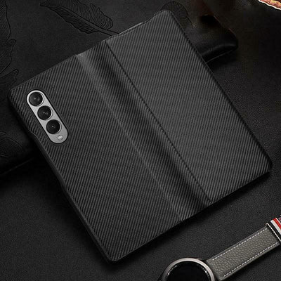 Galaxy Z Fold3 Carbon Fiber Leather Case