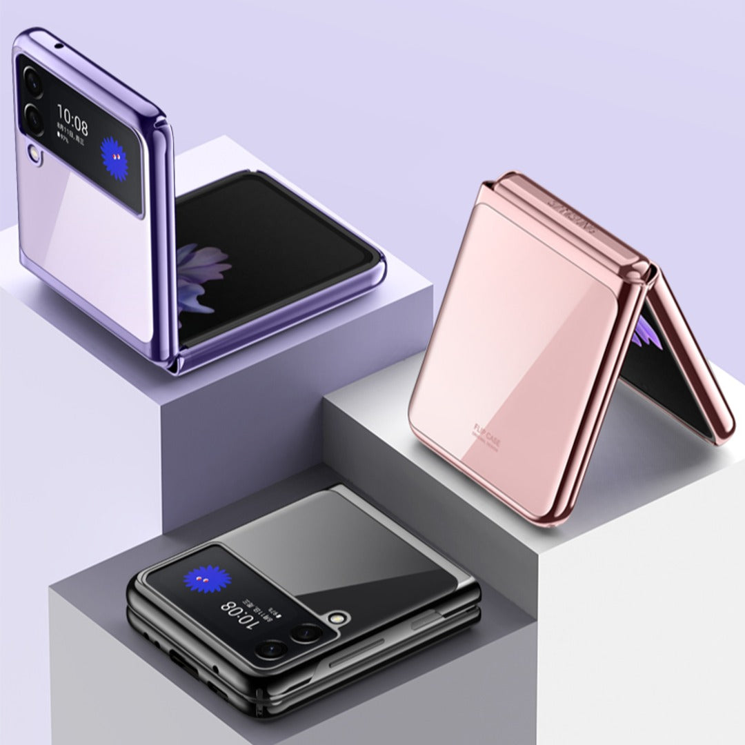 Galaxy Z Flip3 Transparent Glitter Case