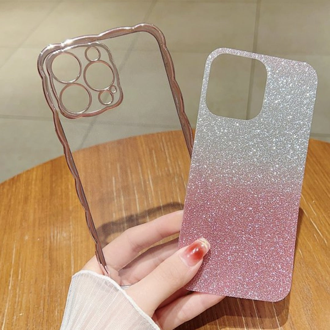Shimmer Case With Creative Wave Edge