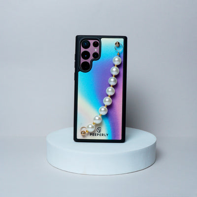 Vibrant Rainbow Color Case with Bracelet Chain - Samsung